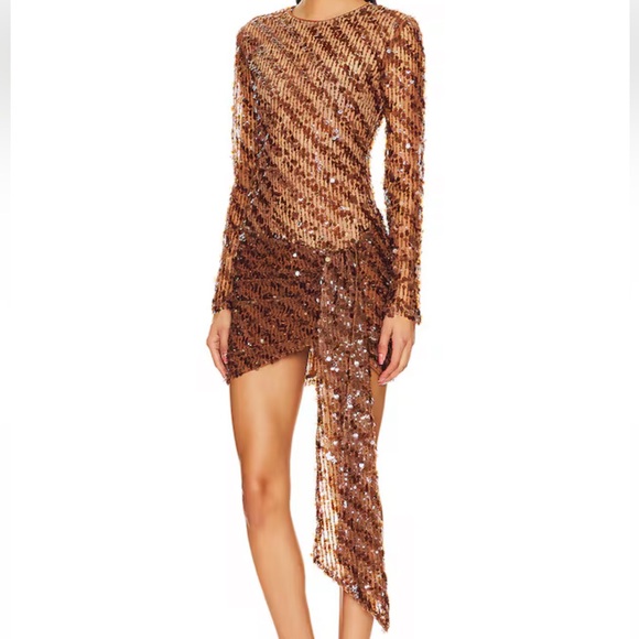 Camila coelho cataleya dress in caramel - Picture 3 of 6